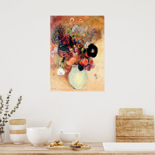 Odilon Redon - Schwarzer Klatschmohn Poster (Küche)