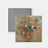 Odilon Redon Still Life mit Blume Magnet (Vorderseite/Rückseite)