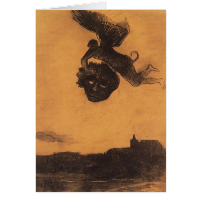 Odilon Redon- Teufel nehmen einen Kopf in der Luft (Vorne)