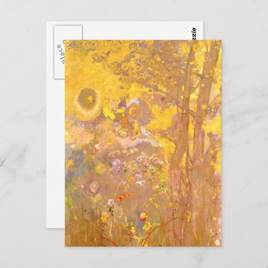 Odilon Redon - Tree on Yellow Background Postkarte (Vorne/Hinten)