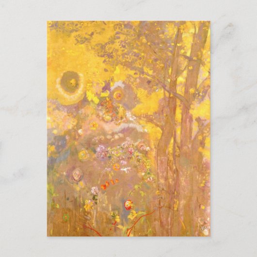Odilon Redon - Tree on Yellow Background Postkarte (Vorderseite)