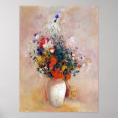 Odilon Redon Vase der Blume (rosa Hintergrund) Poster (Vorne)