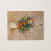 Odilon Redon: Vase der Blume (rosa Hintergrund) Puzzle (Horizontal)