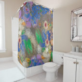 Odilon Redons abstrakte Blume Hintergrund. Duschvorhang (Beispiel)