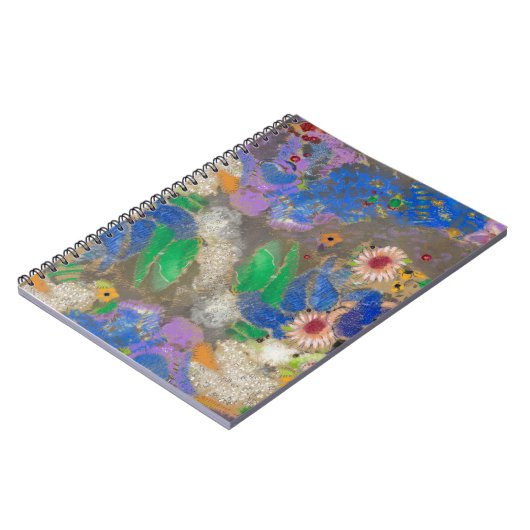 Odilon Redons abstrakte Blume Hintergrund. Notizblock (Linke Seite)