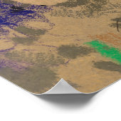 Odilon Redons abstrakte Blume Hintergrund. Poster (Ecke)