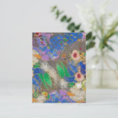 Odilon Redons abstrakte Blume Hintergrund. Postkarte (Stehend Vorderseite)