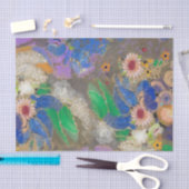 Odilon Redons abstrakte Blume Hintergrund. Seidenpapier (Handwerk)