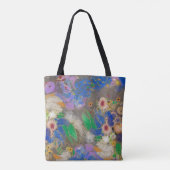 Odilon Redons abstrakter Blumenhintergrund. Tasche (Rückseite)