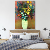 Odilon Redon's Vase mit Blume (1914) Leinwanddruck (Insitu (Schlafzimmer))