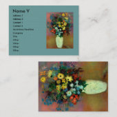 Odilon Redon's Vase mit Blume (1914) Visitenkarte (Vorne/Hinten)