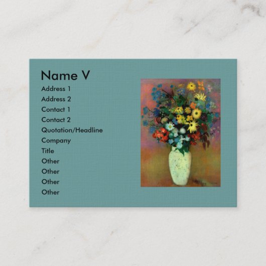 Odilon Redon's Vase mit Blume (1914) Visitenkarte (Vorderseite)