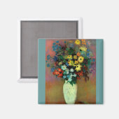 Odilon Redons Vasen mit Blumen (1914) Magnet (Vorderseite/Rückseite)