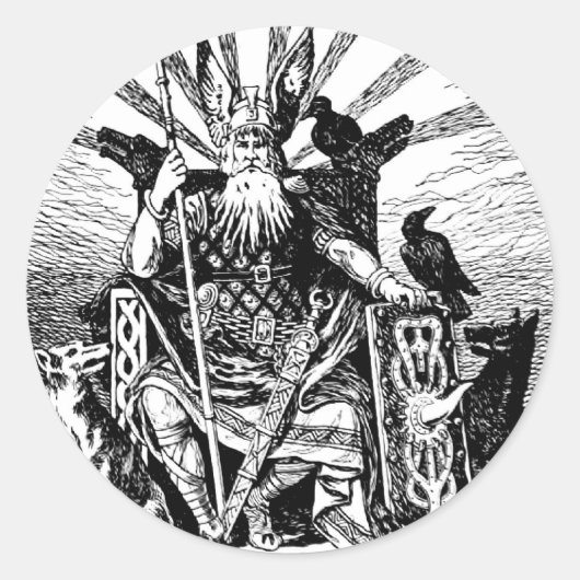odin-14 runder aufkleber (Vorderseite)