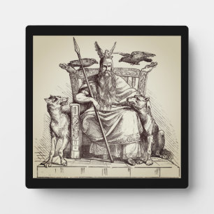 Odin All Father Norse God Viking Altar Plaque Fotoplatte