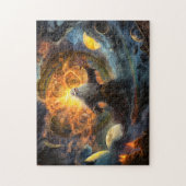 Odin beim Formen einer neuen Welt nach Ragnarök Puzzle (Vertikal)