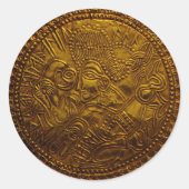 Odin Bracteate Runder Aufkleber (Vorderseite)