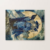 Odin der Einäugige mit seinen zwei Raben Puzzle (Horizontal)
