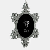 Odin- die Grafik ist ein Symbol der Hörner von Schneeflocken Zinn-Ornament (Links)
