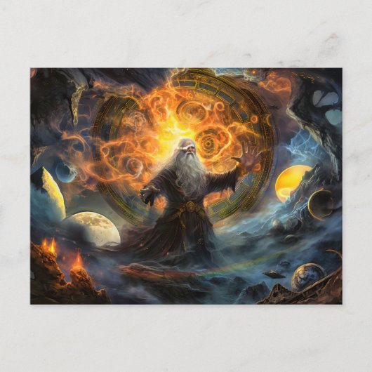 Odin forming a new world after Ragnarök Postkarte (Vorderseite)