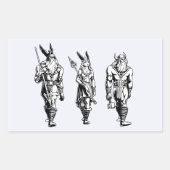 Odin, Freyja & Thor Rechteckiger Aufkleber (Vorderseite)