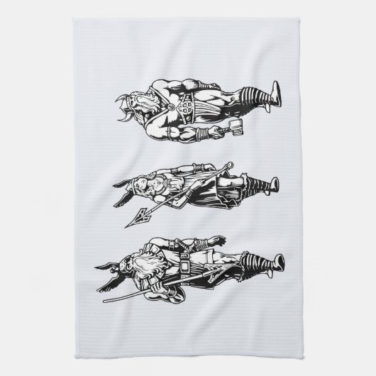 Odin, Freyja u. Thor Küchentuch (Vertikal)