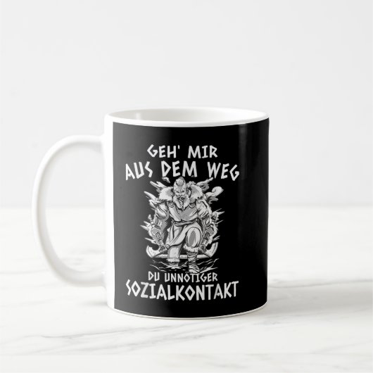 Odin mir Geh aus dem Weg Sozialkontakt, Viking Kaffeetasse (Links)