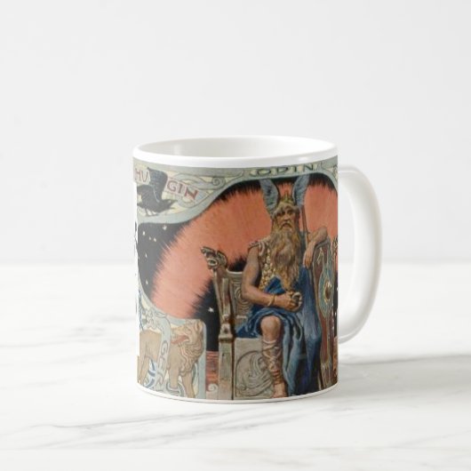 Odin mit Huginn und Muninn Tasse (VorderseiteRechts)