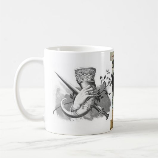 Odin mit Huginn und Muninn Tasse (Links)