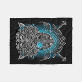 Odin mit Raben und Schwertern Viking Mythology blu Fleecedecke (Vorderseite (Horizontal))