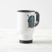 Odin mit Raben und Schwertern Viking Mythology blu Reisebecher (VorderseiteRechts)