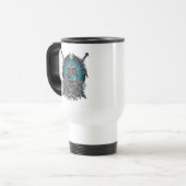 Odin mit Raben und Schwertern Viking Mythology blu Reisebecher (Vorderseite Links)