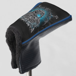 Odin mit Raben und Schwertern Wikinger-Mythologie Golf Headcover