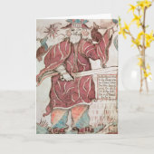 Odin mit seinen beiden Krähen, Hugin und Munin Karte (Gelbe Blume)