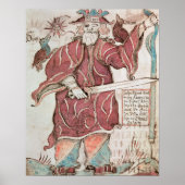 Odin mit seinen beiden Krähen, Hugin und Munin Poster (Vorne)
