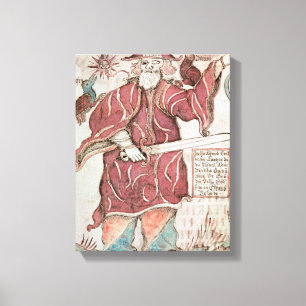 Odin, mit seinen zwei Krähen, Hugin und Munin Leinwanddruck