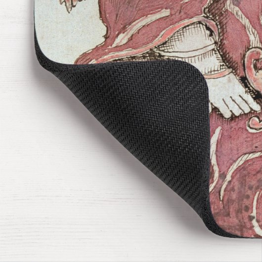 Odin, mit seinen zwei Krähen, Hugin und Munin Mousepad (Ecke)