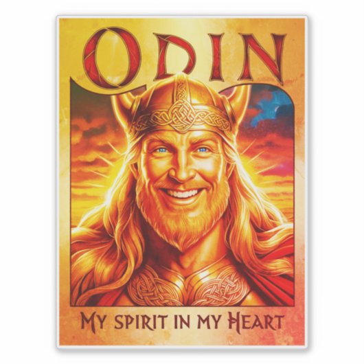 ODIN, MY SPIRIT IN MY HEART. AUFKLEBER (Vorderseite)