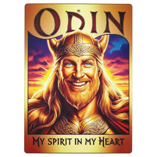 ODIN, MY SPIRIT IN MY HEART. KLEMMBRETT (Rückseite)