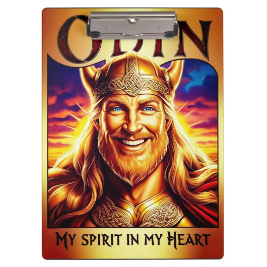 ODIN, MY SPIRIT IN MY HEART. KLEMMBRETT (Vorderseite)