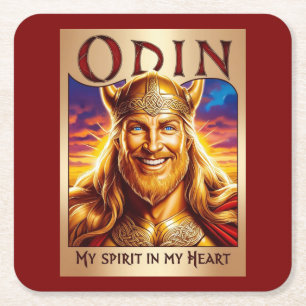 ODIN, MY SPIRIT IN MY HEART. RECHTECKIGER PAPPUNTERSETZER