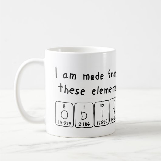 Odin Namen-Tasse periodischer Tabelle Kaffeetasse (Links)