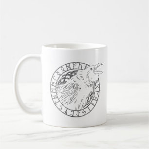 Odin-Rabe-Krähe-Wikinger-Mythologie Runen runisch Kaffeetasse