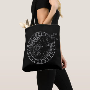 Odin-Rabe-Krähe-Wikinger-Mythologie Runen runisch Tasche