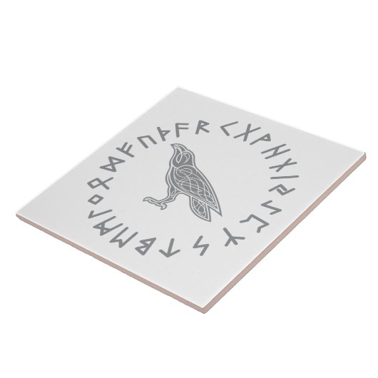 Odin Raben-Krähen-Viking-Mythologierunen runic Fliese (Seite)