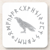 Odin Raben-Krähen-Viking-Mythologierunen runic Getränkeuntersetzer (Vorderseite)