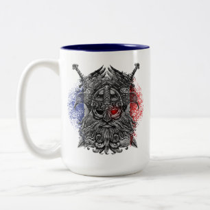 Odin-Raben-Schwerter Wikinger-Mythologie Frankreic Zweifarbige Tasse