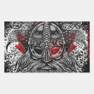 Odin-Raben-Schwerter Wikinger-Mythologie Kanada-Fl Rechteckiger Aufkleber