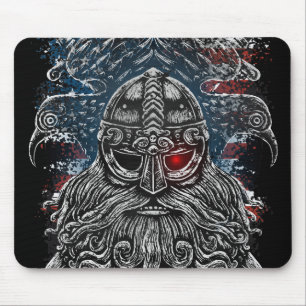 Odin Raben und Schwerter Wikinger-Mythologie USA-F Mousepad