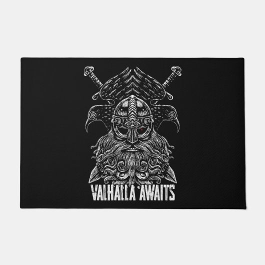 Odin Raben Viking-Mythologie Walhall erwartet Fußmatte (Vorderseite)